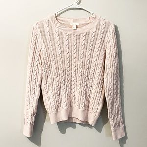 Cable-knit, cropped sweater
